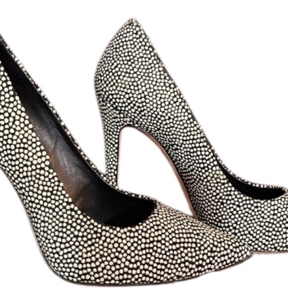 Alice + Olivia Devon Dotted Leather Heel Pumps